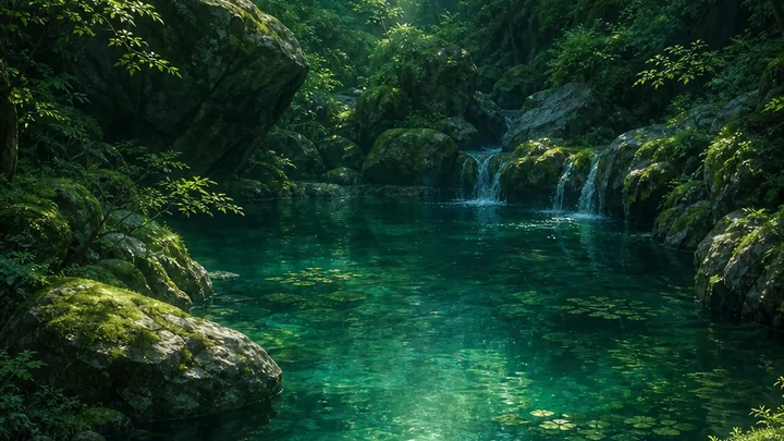 Jade Basin pond bed