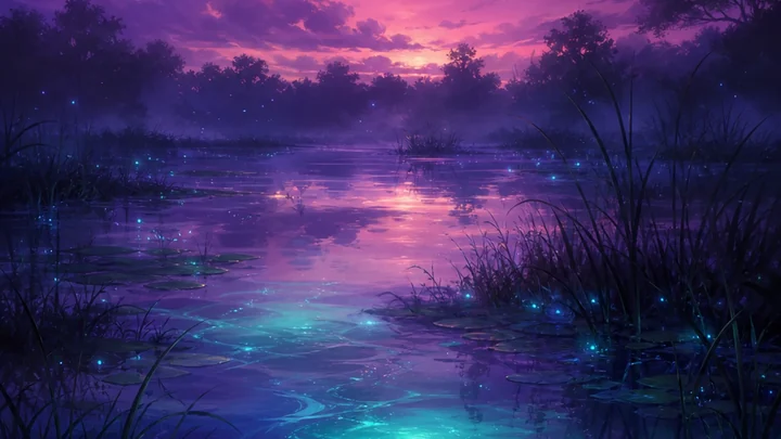 Twilight Mere pond bed